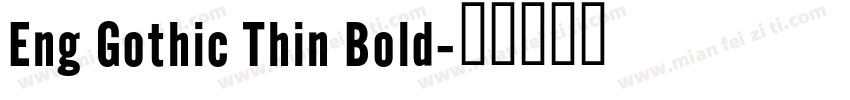 Eng Gothic Thin Bold字体转换